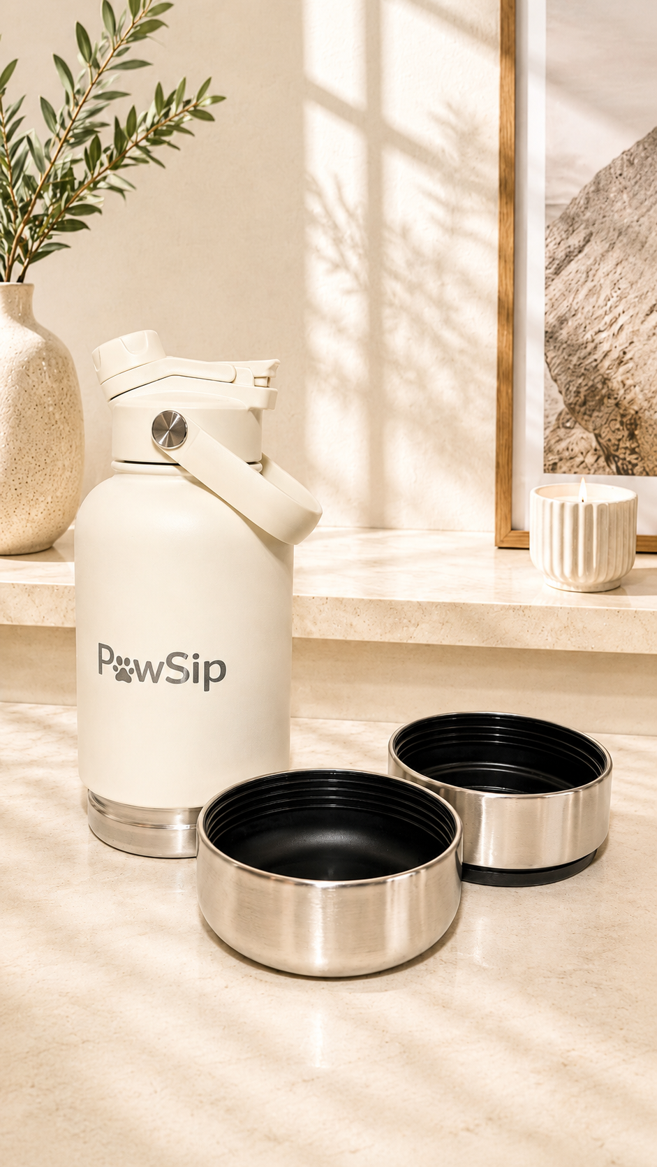 Black PawSip Hydration Bottle